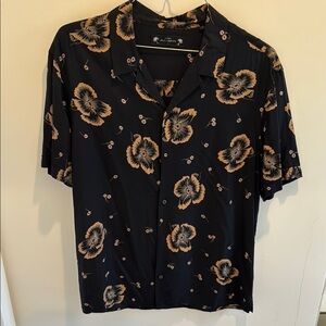 All Saints Black Floral Men's Shirt